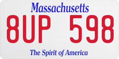 MA license plate 8UP598