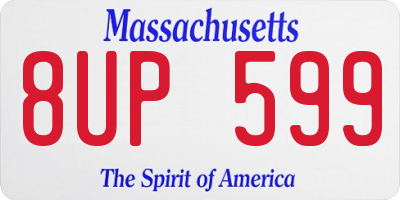 MA license plate 8UP599
