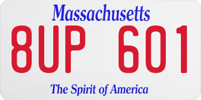 MA license plate 8UP601