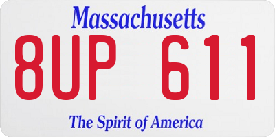 MA license plate 8UP611