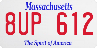 MA license plate 8UP612