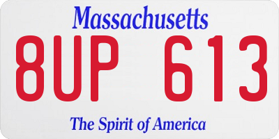 MA license plate 8UP613