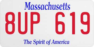 MA license plate 8UP619