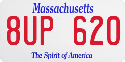 MA license plate 8UP620