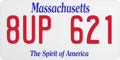 MA license plate 8UP621