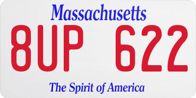 MA license plate 8UP622
