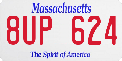 MA license plate 8UP624
