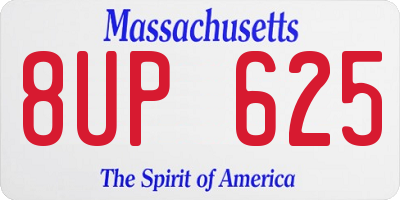 MA license plate 8UP625