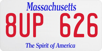 MA license plate 8UP626