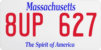 MA license plate 8UP627