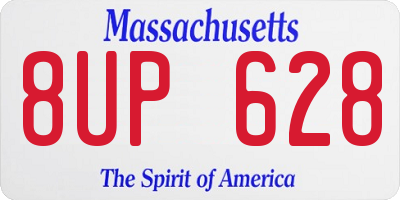 MA license plate 8UP628