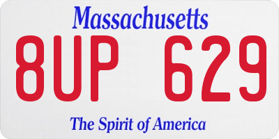 MA license plate 8UP629