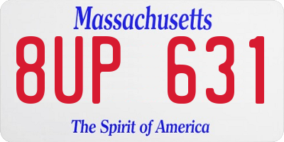 MA license plate 8UP631