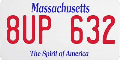 MA license plate 8UP632