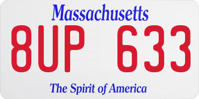 MA license plate 8UP633