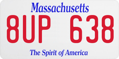 MA license plate 8UP638