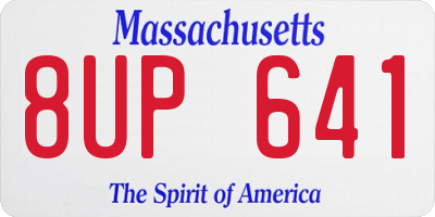 MA license plate 8UP641