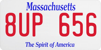 MA license plate 8UP656