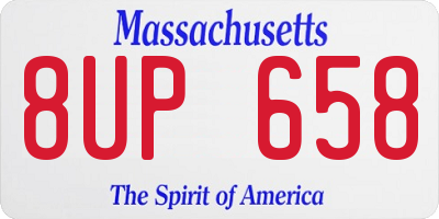 MA license plate 8UP658