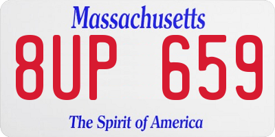 MA license plate 8UP659