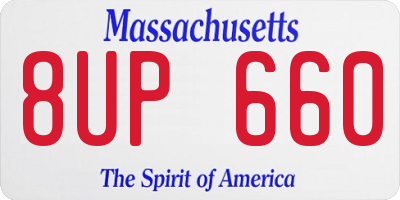 MA license plate 8UP660