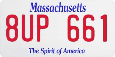 MA license plate 8UP661