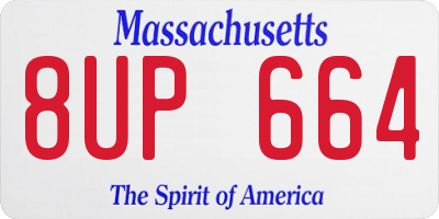 MA license plate 8UP664