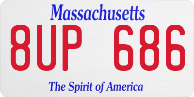 MA license plate 8UP686