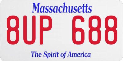 MA license plate 8UP688