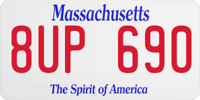 MA license plate 8UP690
