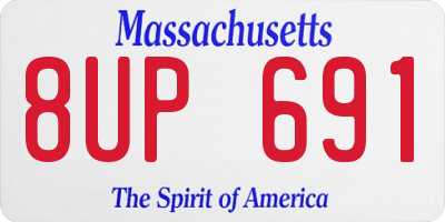 MA license plate 8UP691