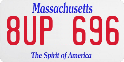 MA license plate 8UP696