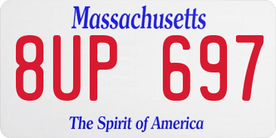 MA license plate 8UP697