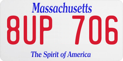 MA license plate 8UP706
