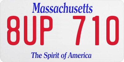MA license plate 8UP710