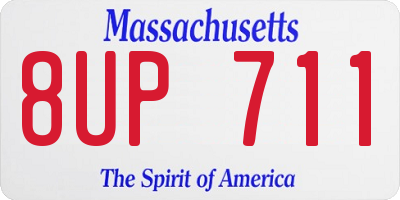 MA license plate 8UP711