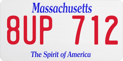 MA license plate 8UP712