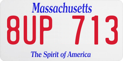 MA license plate 8UP713