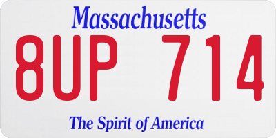 MA license plate 8UP714