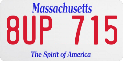 MA license plate 8UP715