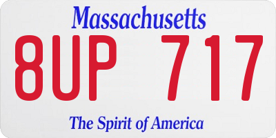 MA license plate 8UP717