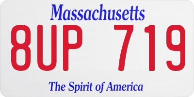 MA license plate 8UP719