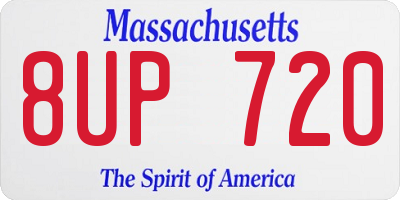MA license plate 8UP720