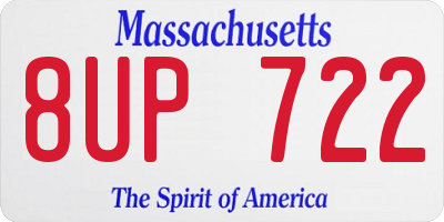 MA license plate 8UP722