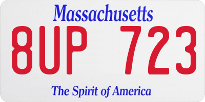 MA license plate 8UP723