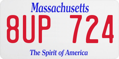 MA license plate 8UP724