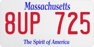 MA license plate 8UP725