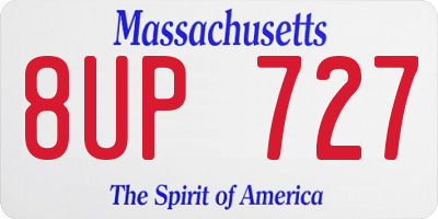 MA license plate 8UP727