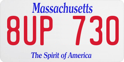 MA license plate 8UP730