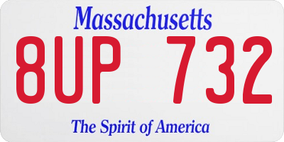 MA license plate 8UP732